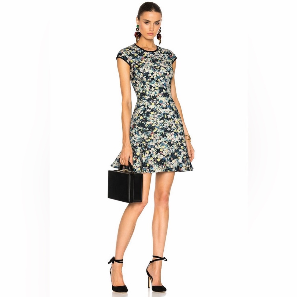 Erdem Darlina Garden‎ Neoprene Jersey Dress Size 2
